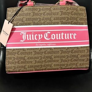 Brown and Pink Juicy Couture Billboard Tote